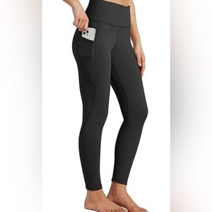New women’s thermal lined black leggings